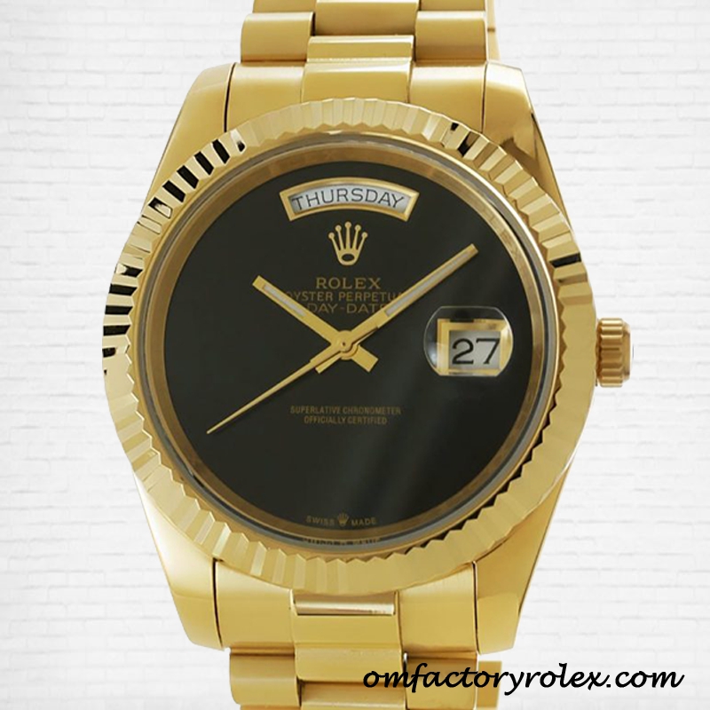 Rolex Datejust Black Dial Half Gold - Onyx Store